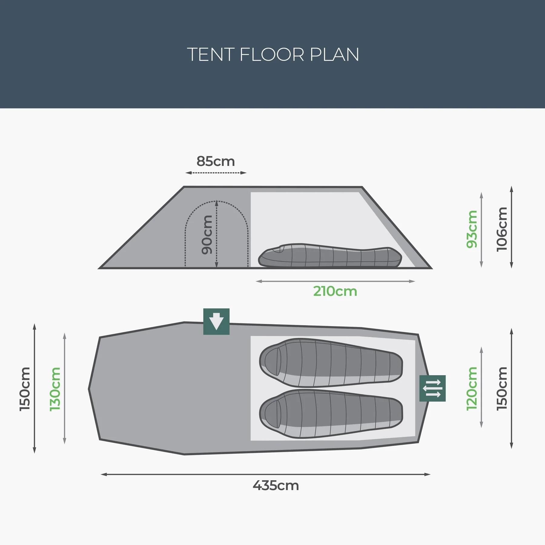 Tunnel tent voor 2 personen Highlander Respite 4/7