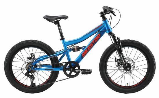 VTT 20" vélo enfant 6 ans, tout suspendu, 21 vitesses, frein à disque