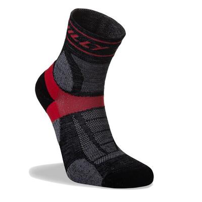 Hilly trail anklet medium - rood/zwart - standaard sok (l/r)