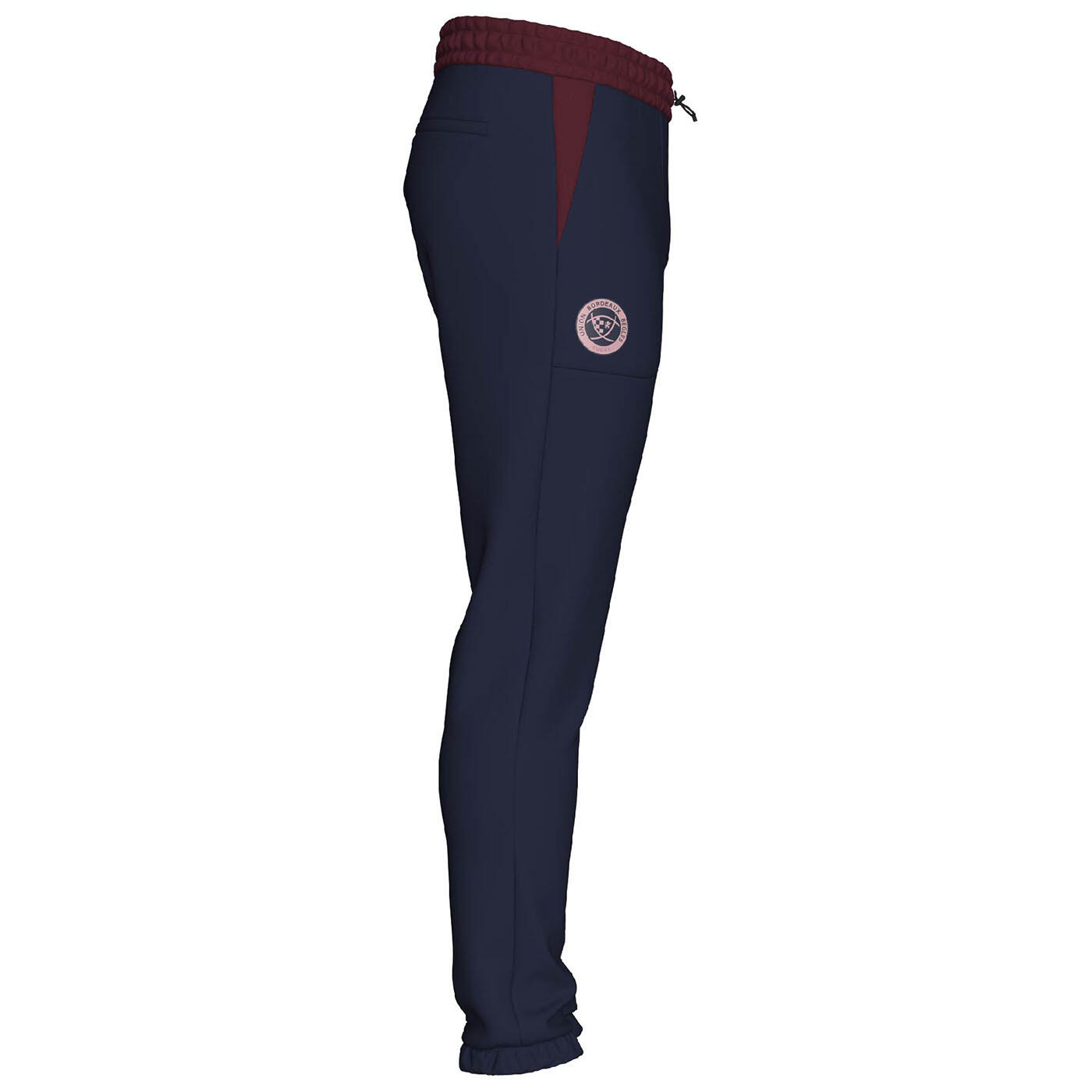 Pantalon Jogging pour enfant Union Bordeaux Bègles Kappa Messo Bleu marine et 3/4