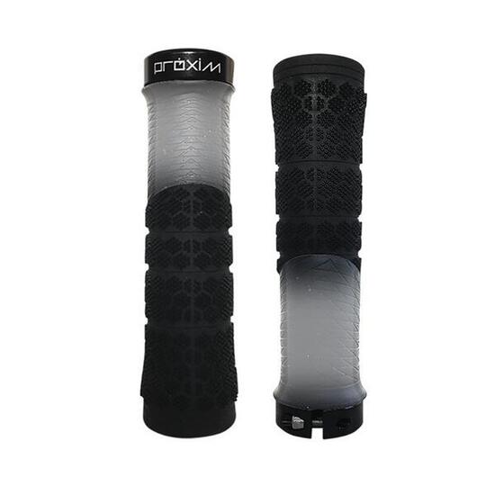 Paire de Grips Ergonomiques Prologo X-Shred Gris Crystal Smoke Noir