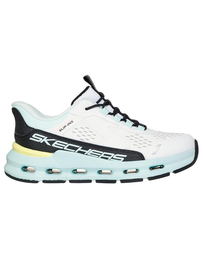 Tênis esportivo para mulher skechers slip ins glide branco.