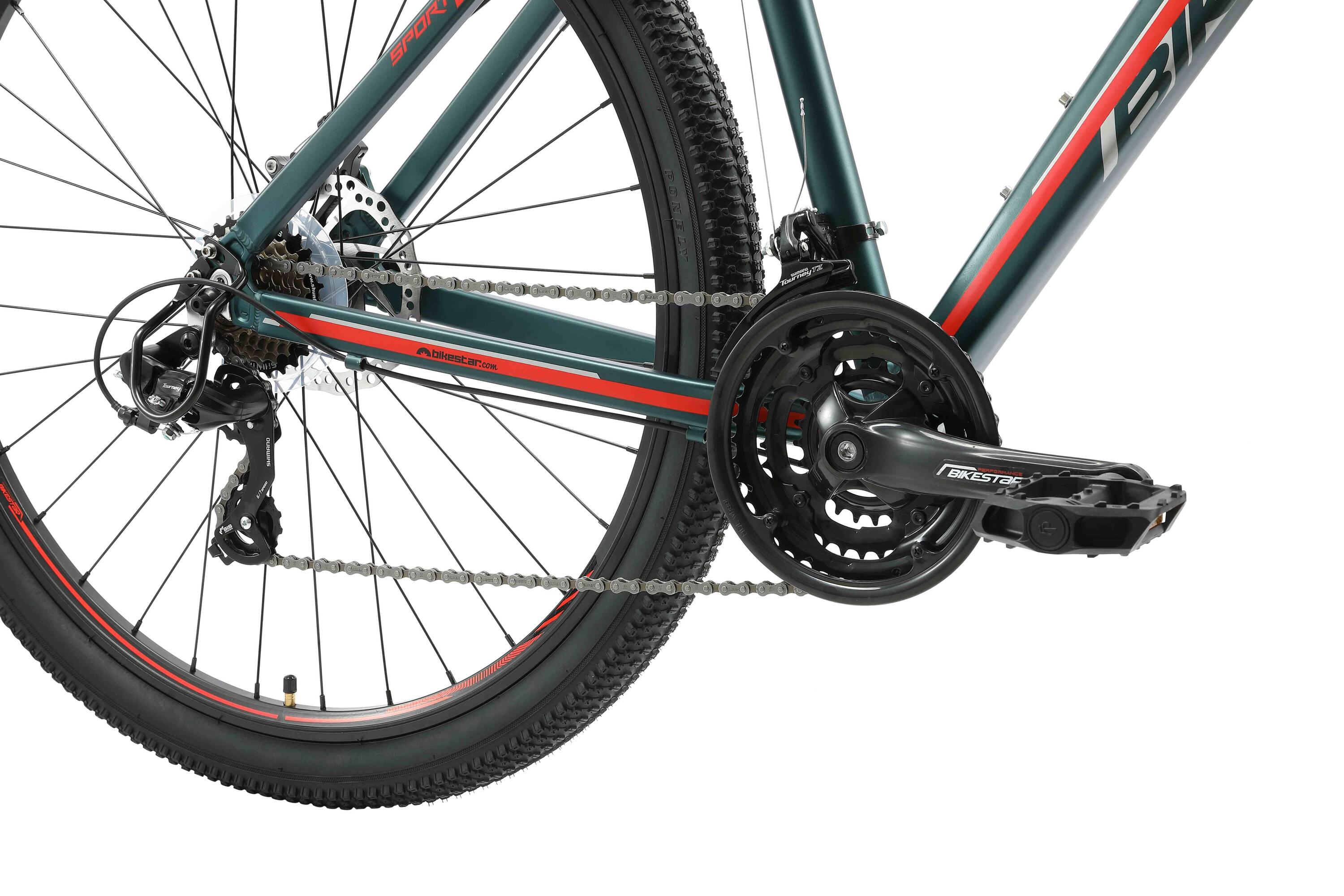 MTB fiets 29" aluminium, hardtail, 21 versnellingen, schijfremmen 3/4