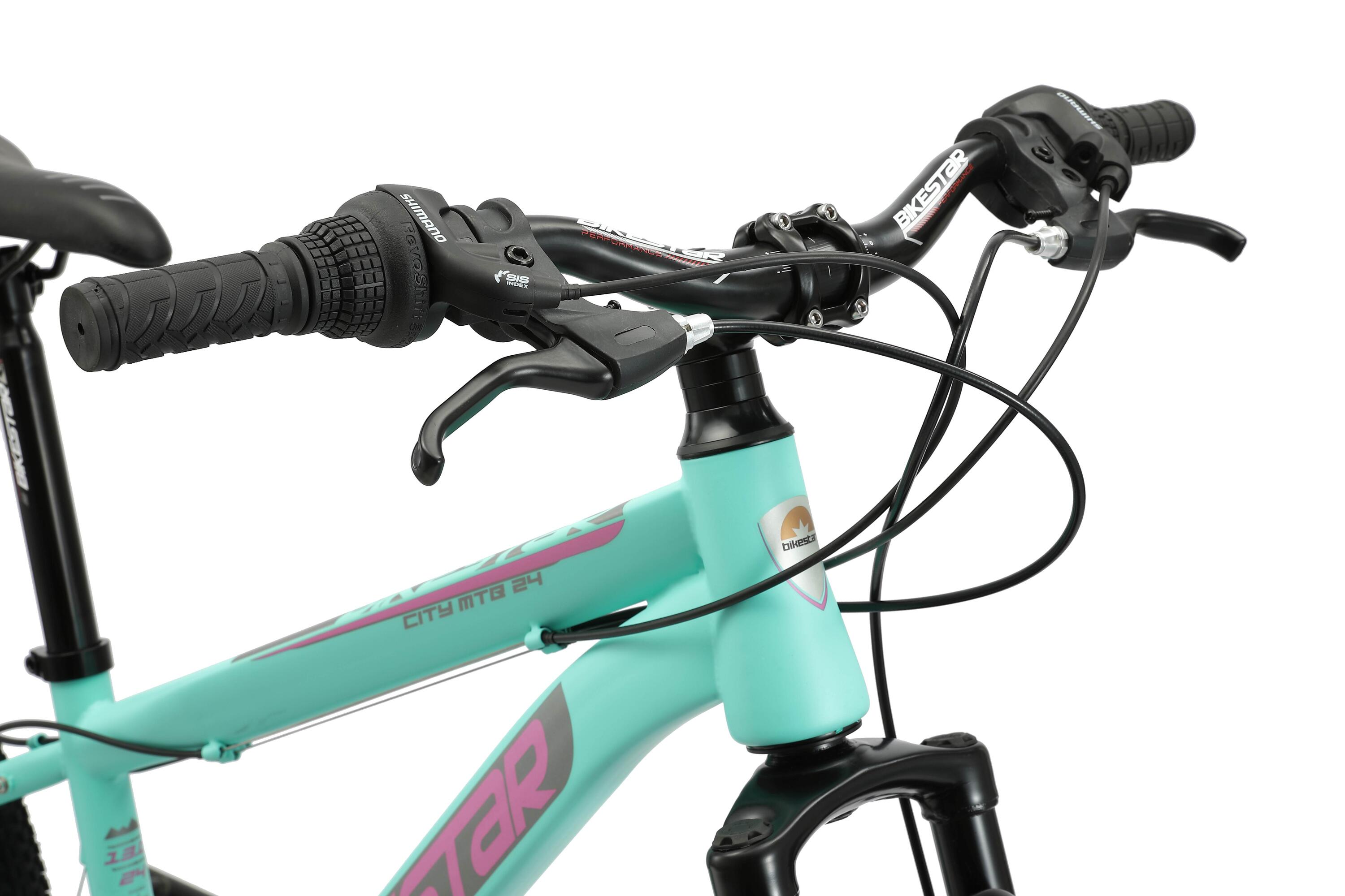 MTB 24" kinderfiets 9 jaar, hardtail, 21 versnellingen, schijfremmen 3/7