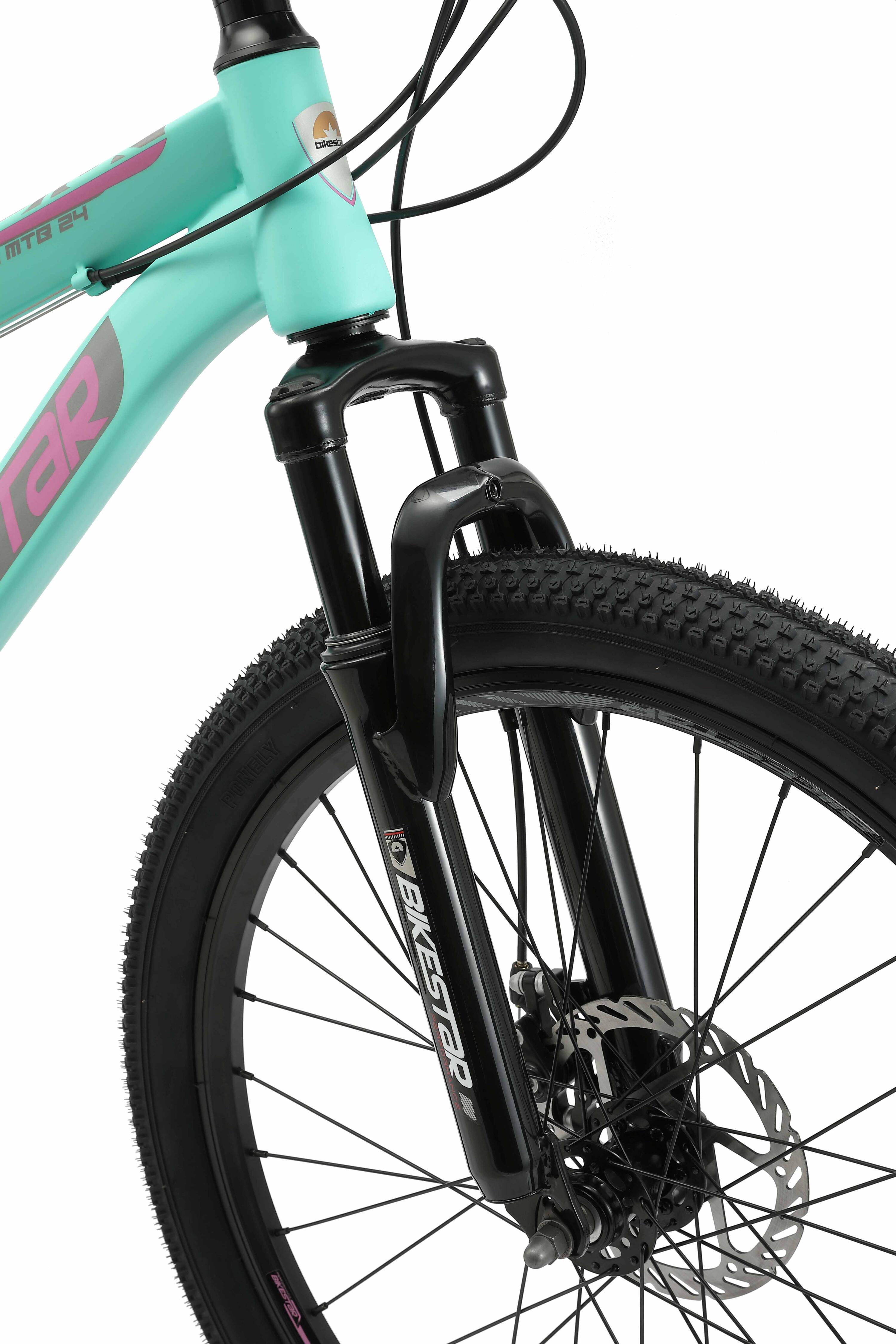MTB 24" kinderfiets 9 jaar, hardtail, 21 versnellingen, schijfremmen 4/7