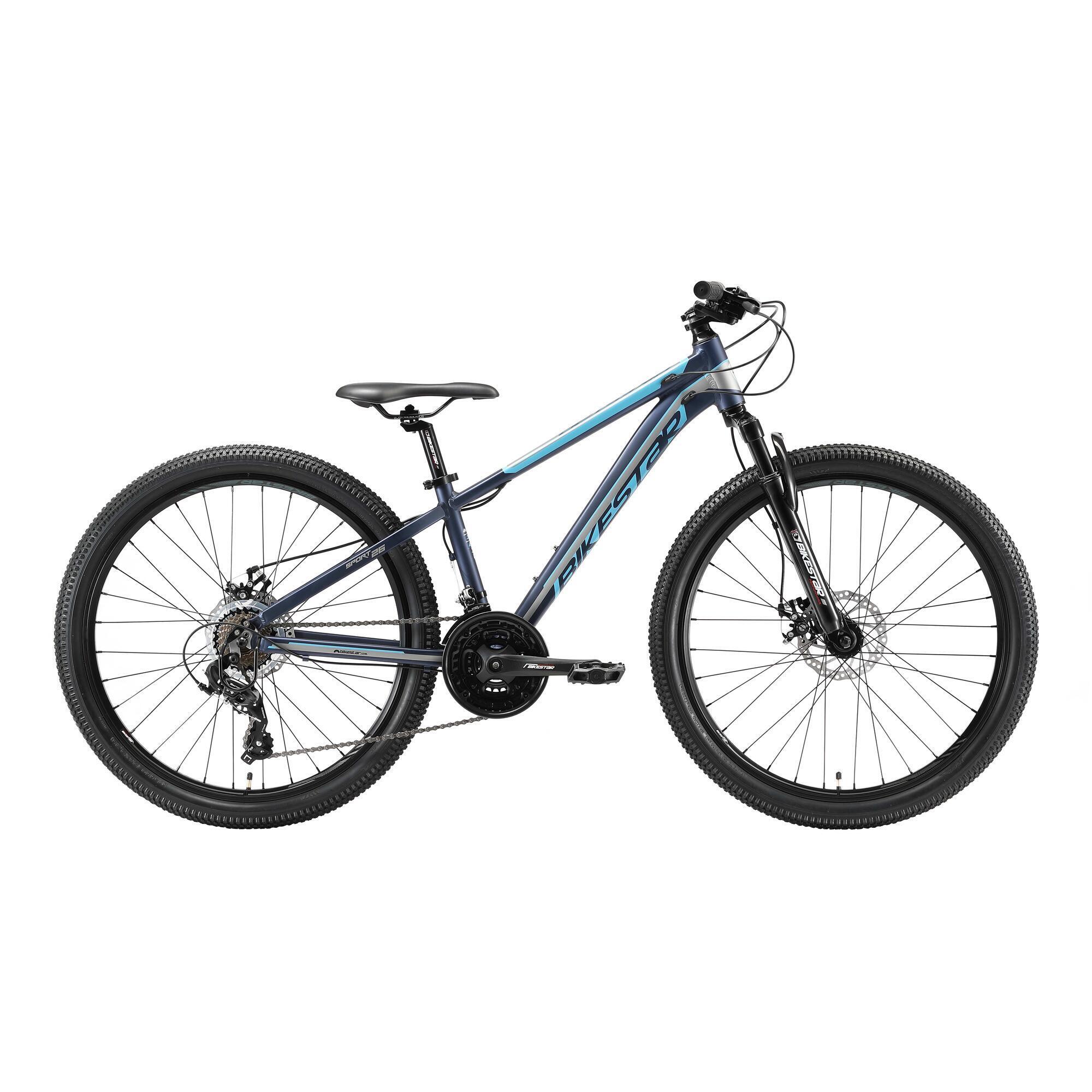 Bikestar - Vtt 26" Aluminium, Semi-rigide, 21 Vitesses, Frein À Disque - Vélo Tout Terrain - Bleu - Taille Unique - Decathlon
