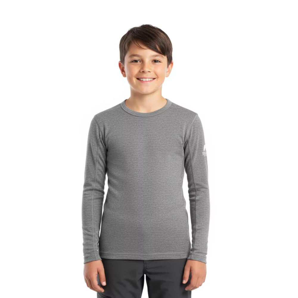 Kinder-T-Shirt aus 100 % Merinowolle mit langen Ärmeln 3/7