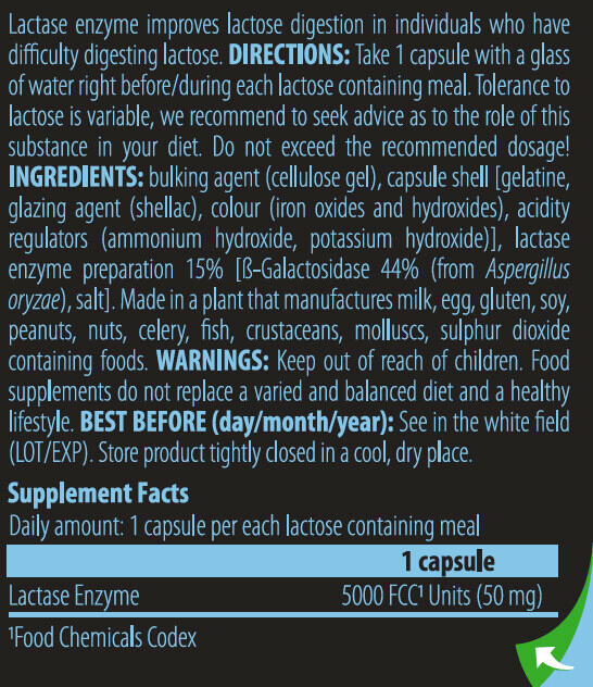 Formule digestion - Lactase Enzyme - 100 Gélules 3/5