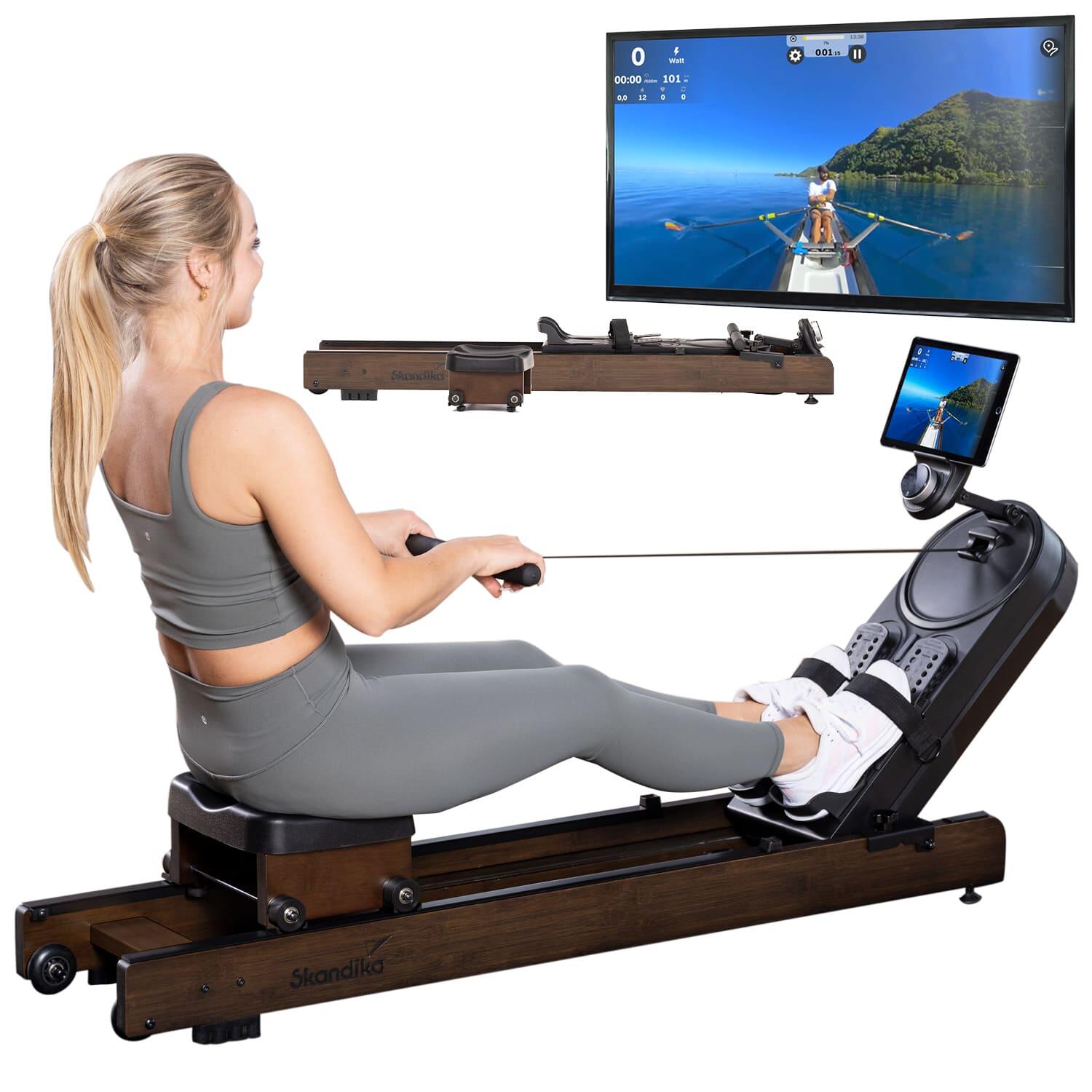 SKANDIKA Rameur magnétique connecté - Rovek - 32 niveaux de résistance - Inertie 6 kg