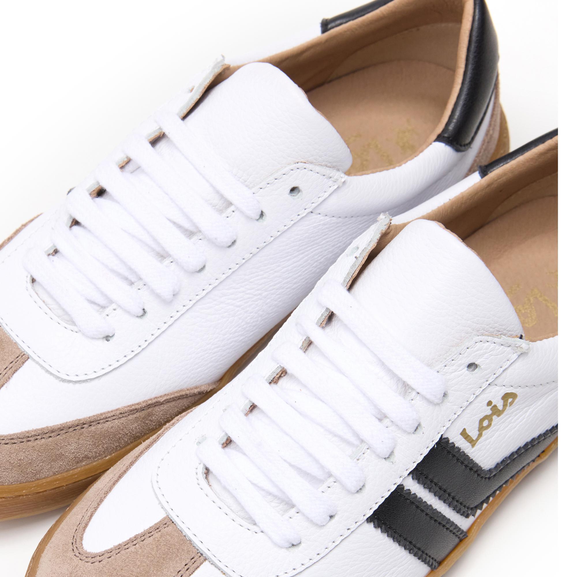 Zapatillas Lois Mujer 74438 Blancas con Cordones 5/5