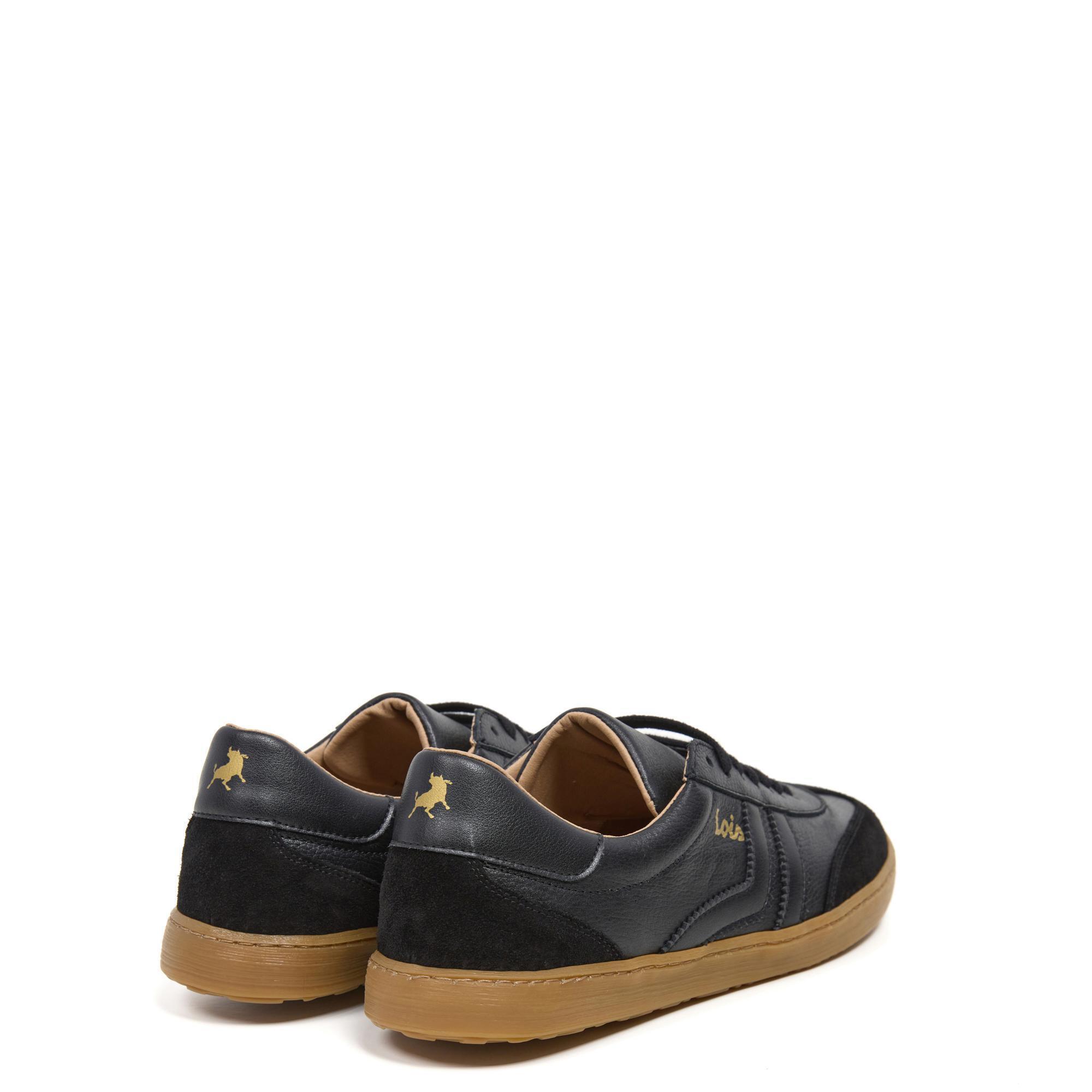 Zapatillas Lois Hombre 74439 Negras con Cordones 3/5