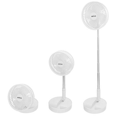 Aktive Ventilador inalámbrico de pie plegable 4 velocidades con USB