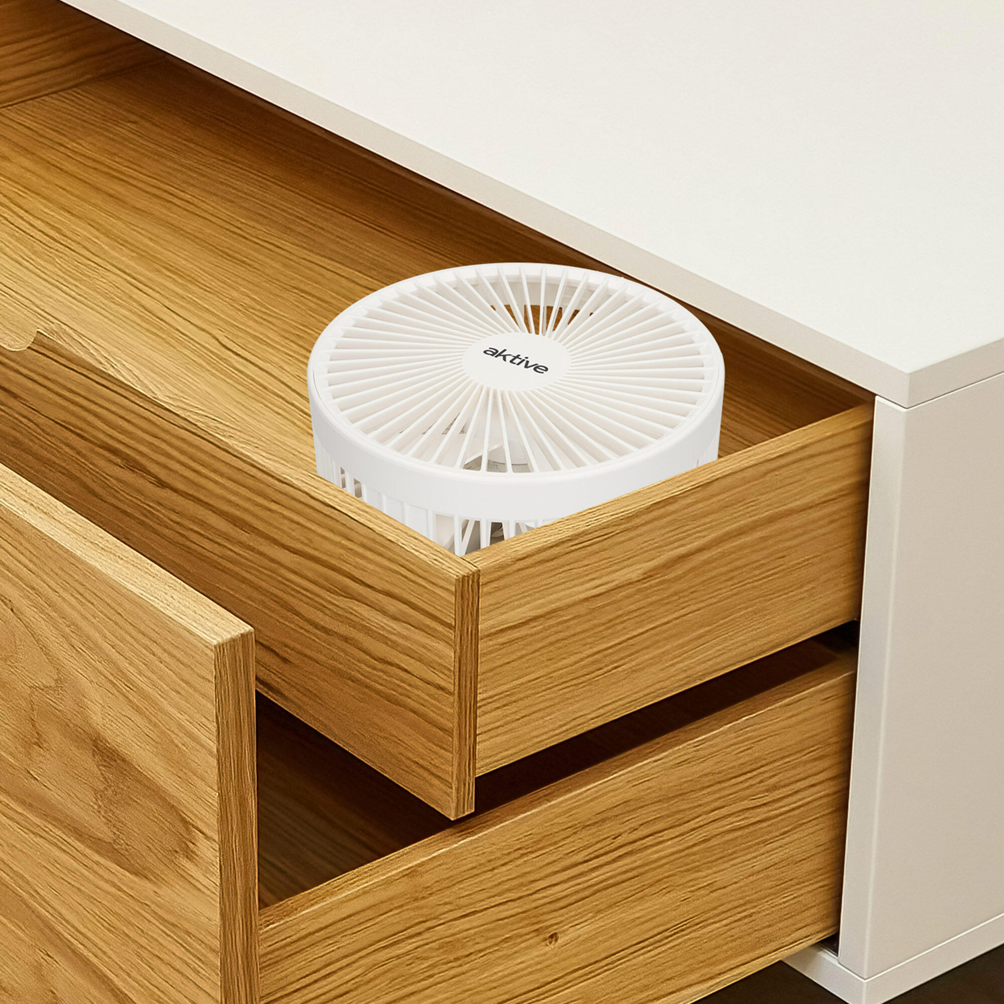 Aktive Ventilador inalámbrico de pie plegable 4 velocidades con USB 6/7