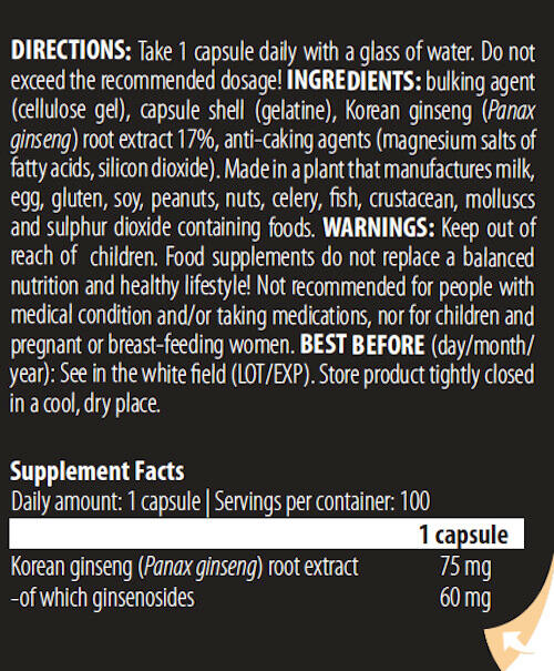 Ginseng - Mega Ginseng - 100 Gélules 3/3