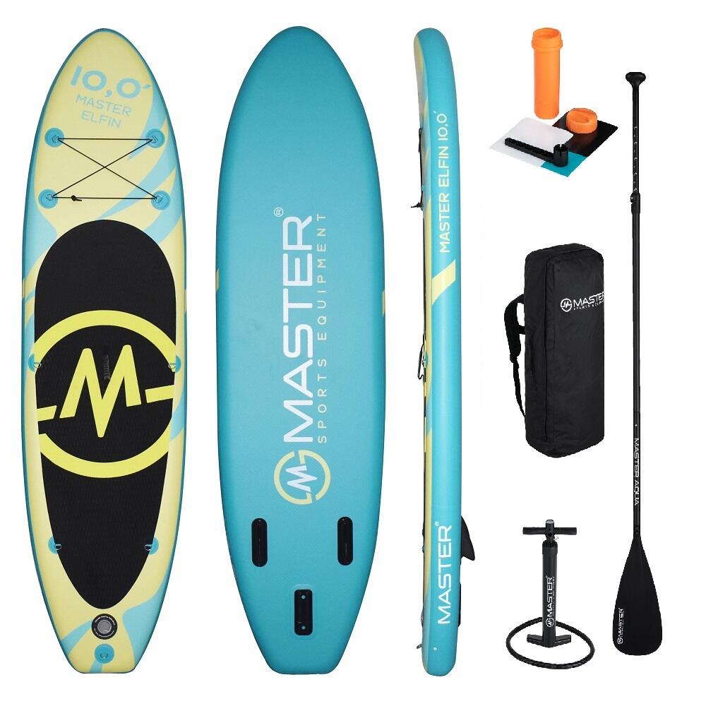 Modrá sada paddleboardu. Zobrazit produkt.
