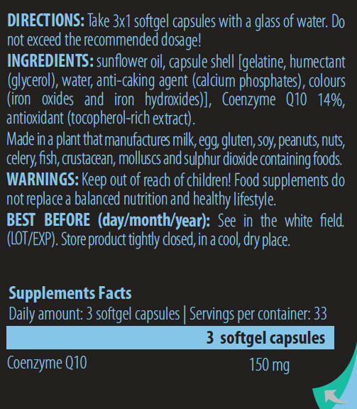 Coenzyme Q10 - Co-Q10 - 100 Capsules molles 3/3