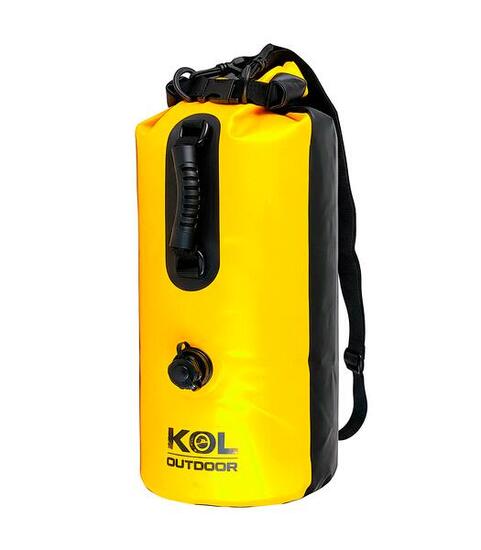 Wasserdichter Packsack 30L Orange – Drybag & Schnorchelboje mit Ventil SUP Kajak