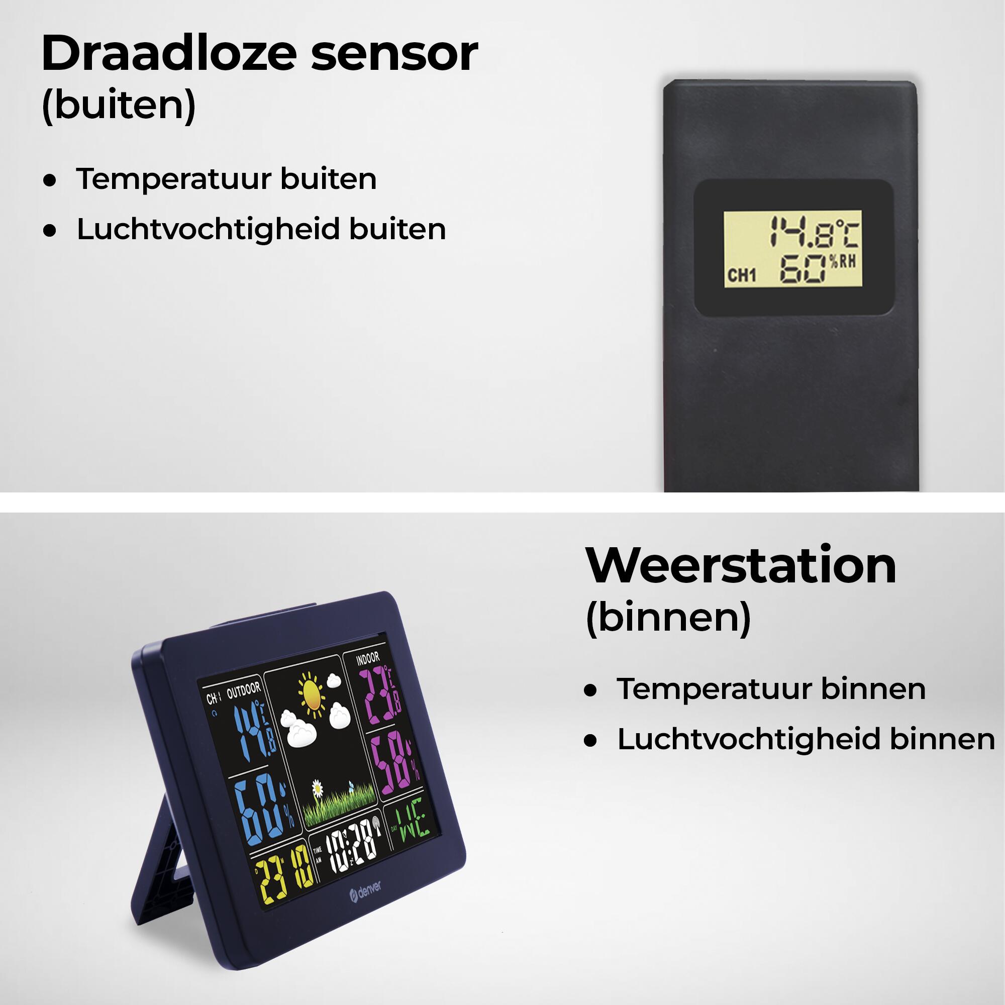 Wielofunkcyjna stacja pogodowa Denver Electronics WS540 NEGRA 2/7