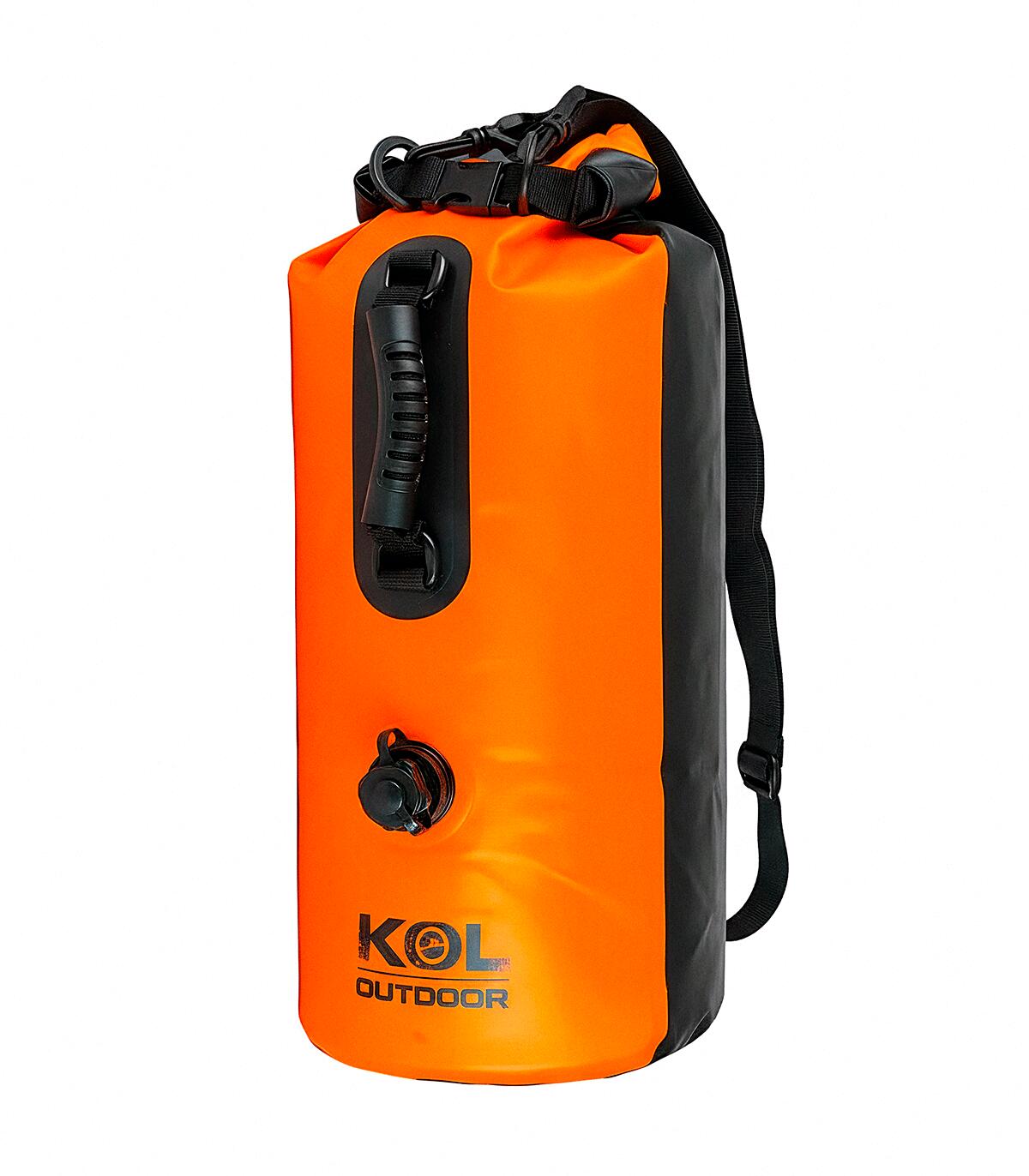KOL OUTDOOR Saco impermeável e bóia snorkel 30L com válvula de enchimento