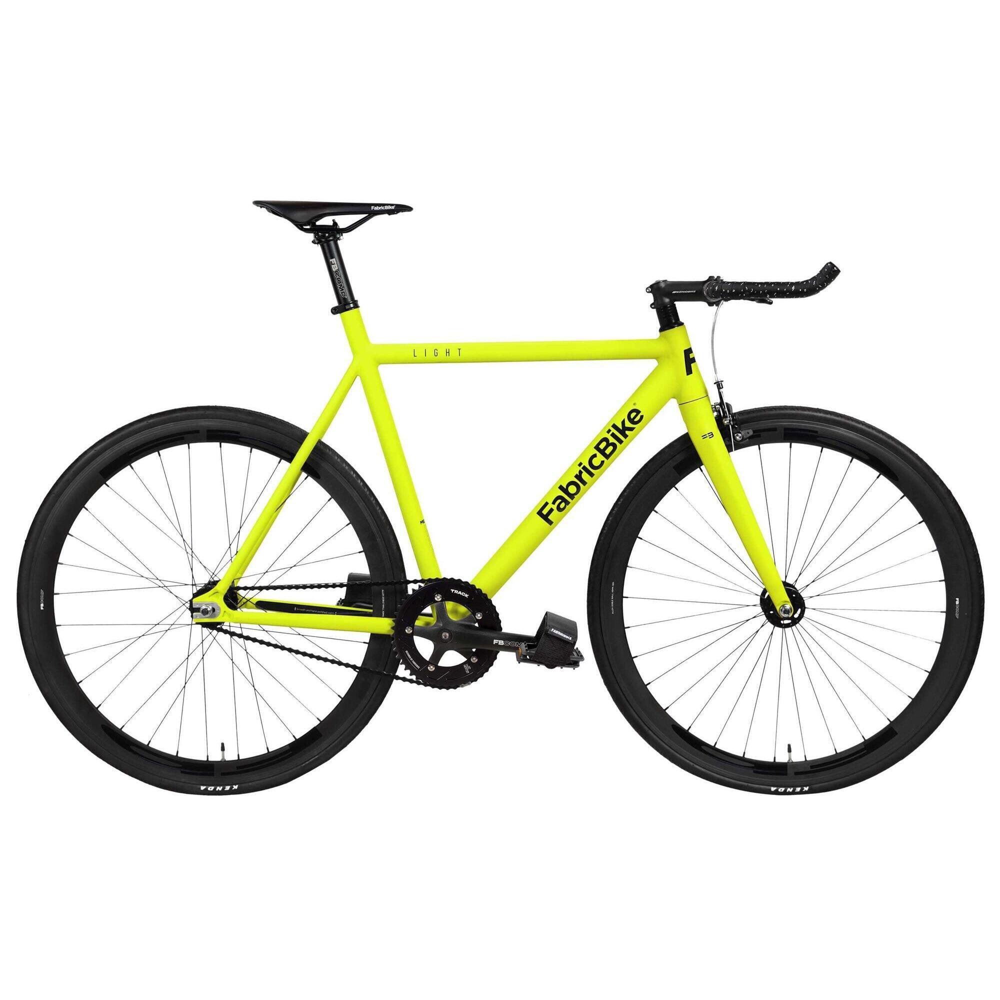 Fabricbike - Vélo Fixie Light Aluminium 28" - Yellow Lime - Vélo Ville - Jaune - 58 Cm - Decathlon