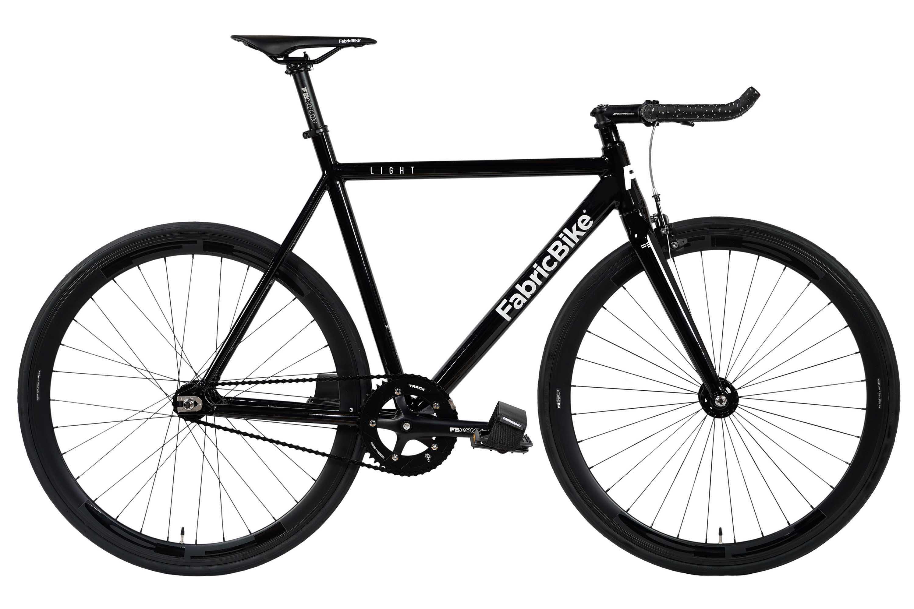 Bicicletă fixie din aluminiu ușor, 28, Glossy Black