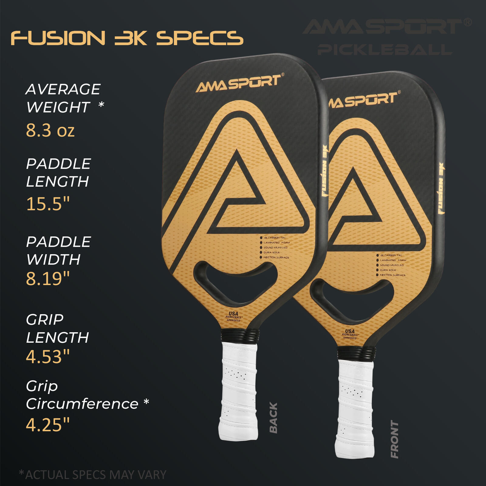 AMA SPORT FUSION 3Kピックルボールパドル Pickleball 【公式通販】