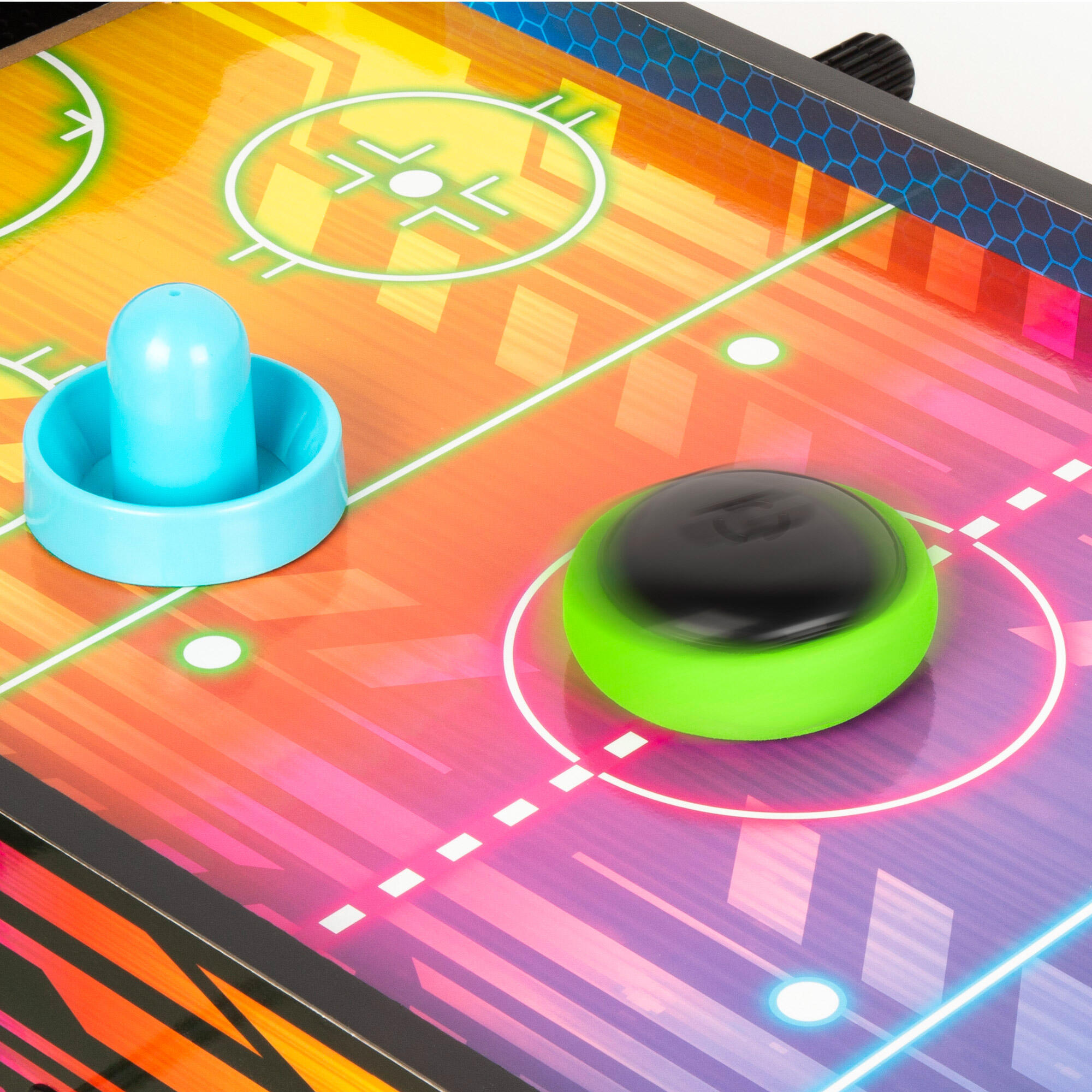 Table de air hockey et baby-foot néon 2 en 1 CB Games 5/7