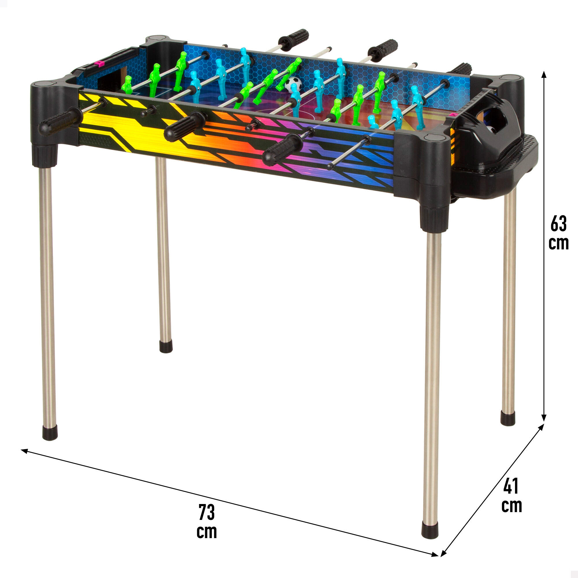 Table de air hockey et baby-foot néon 2 en 1 CB Games 4/7