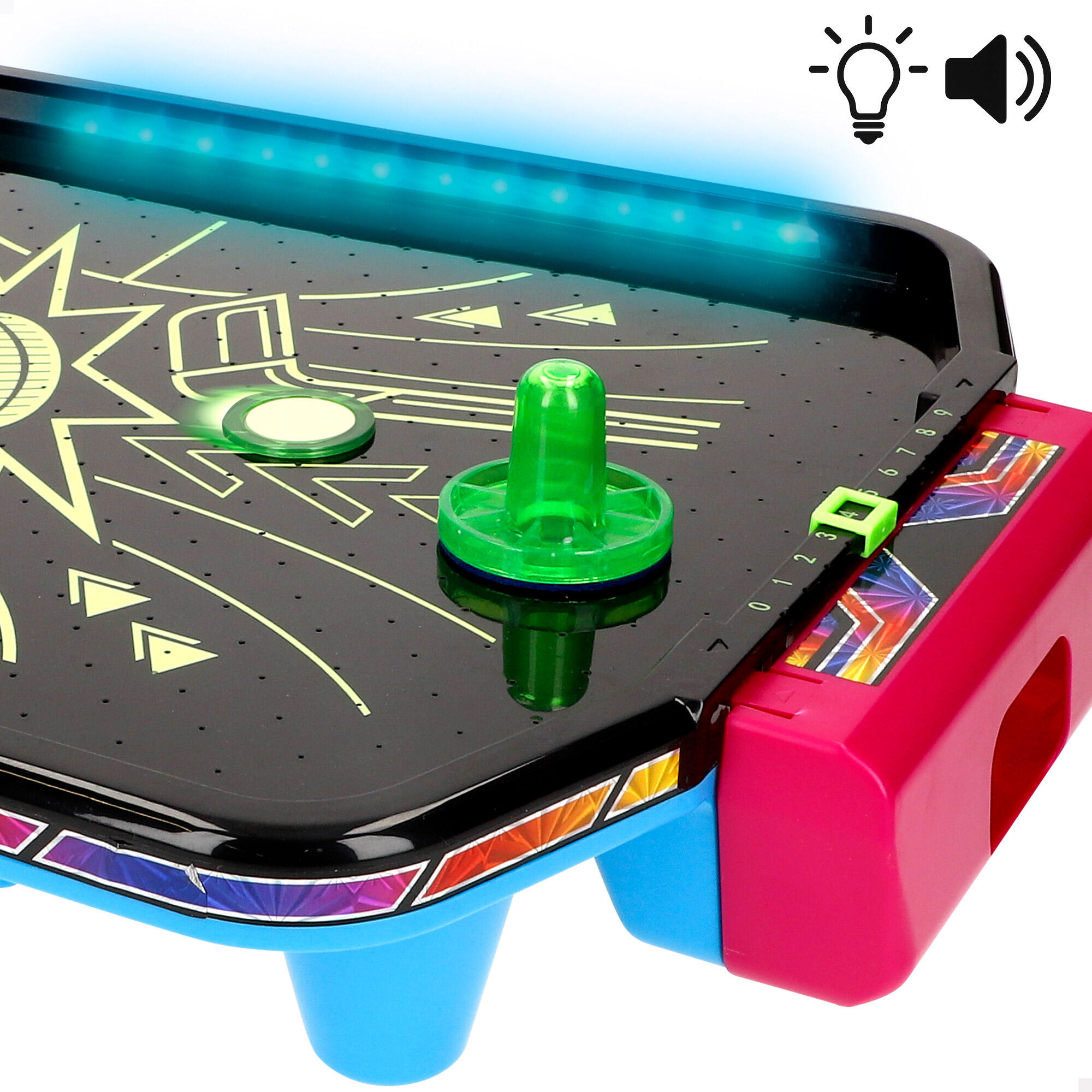 Air hockey de mesa neón con luces y sonido CB Games 3/7