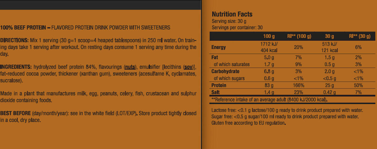 Protéine de boeuf - 100% Beef Protein - Chocolat Amande 3/3