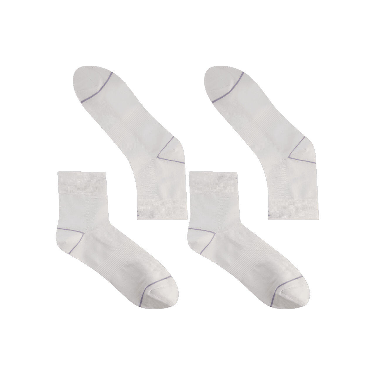 Conjunto de 2 Pares de Meias CombiFeet Branco 4/4