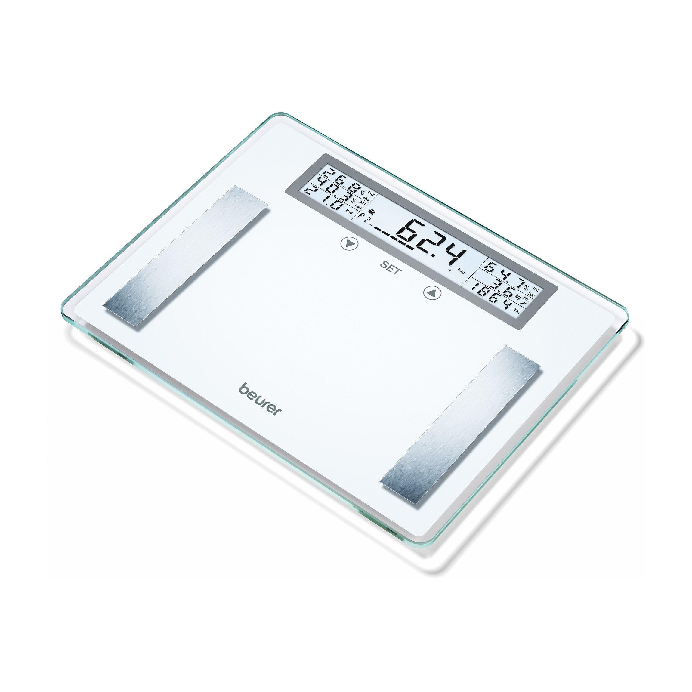 Beurer - Pèse-personne Impédancemètre De 200 Kgs Et Plateau Xxl Beurer Bg 51 - Balance - Blanc - Taille Unique - Decathlon