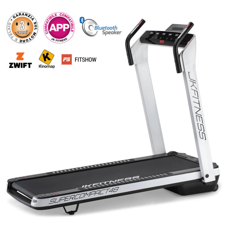 Tapis Roulant JK Fitness SUPERCOMPACT48 white 2021 compatibile Zwift e Kinomap 4/5