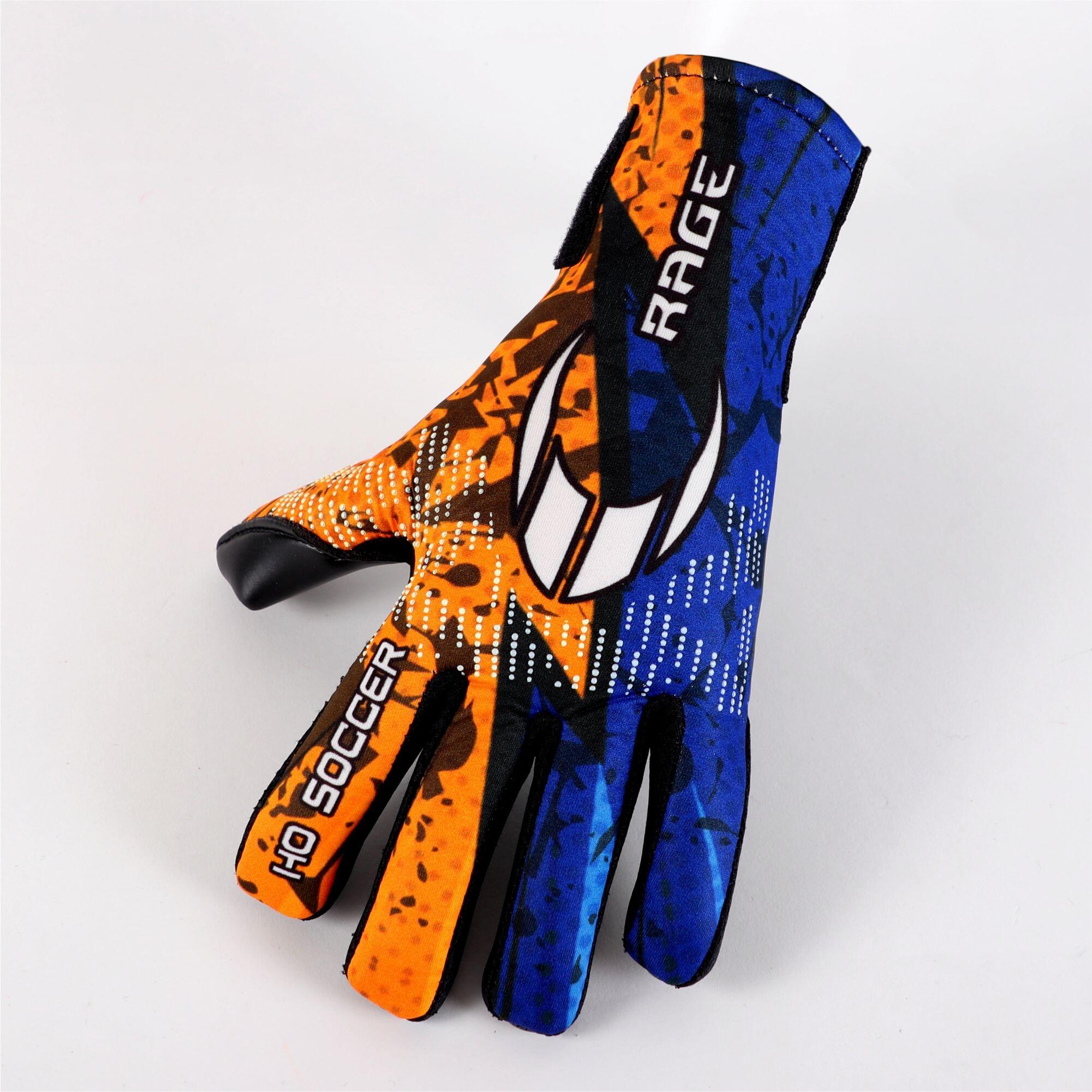 Gants de Gardien de But de Football Rage Plus Electric Orange Blue 3/7