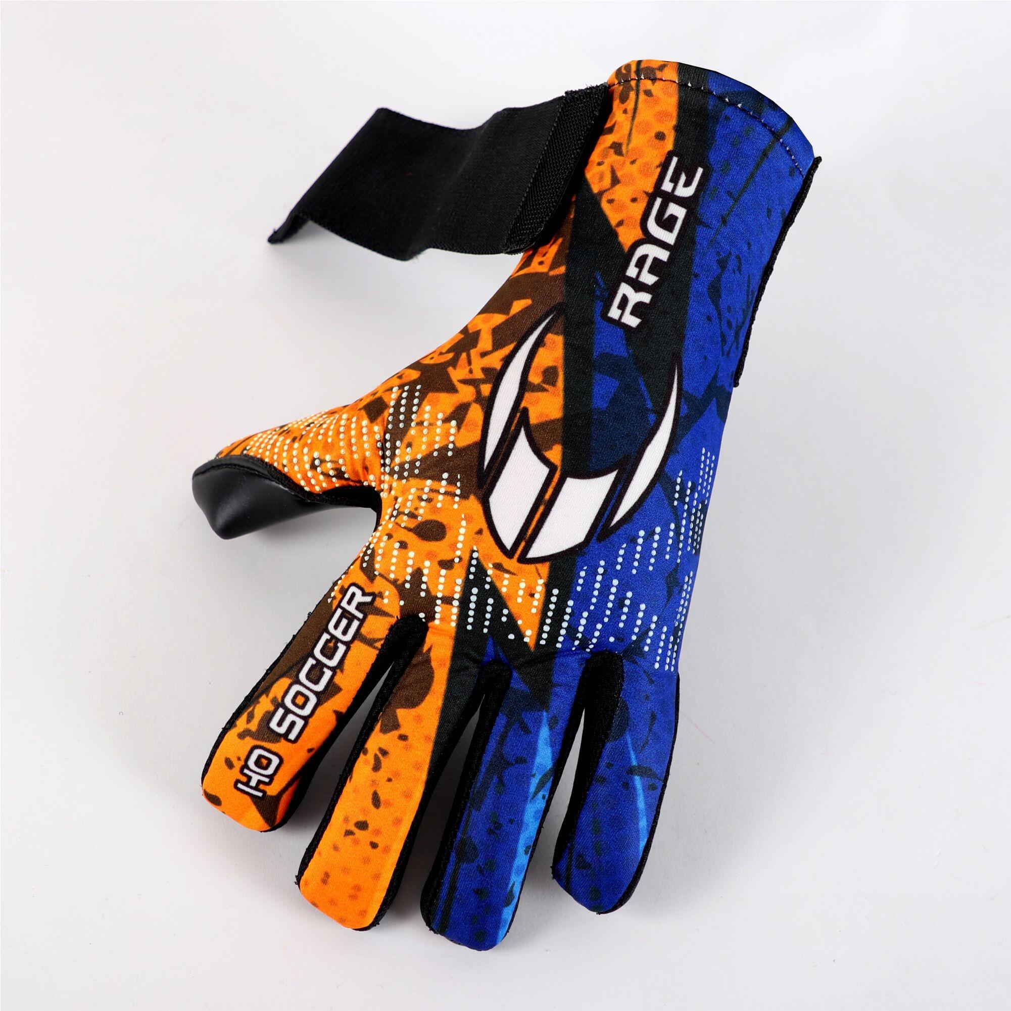 Gants de Gardien de But de Football Rage Plus Electric Orange Blue 2/7