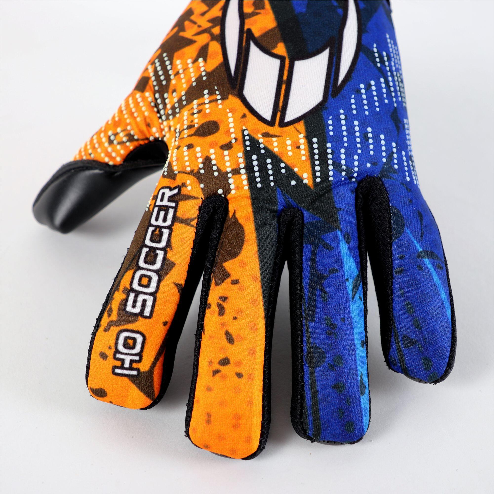Gants de Gardien de But de Football Rage Plus Electric Orange Blue 4/7