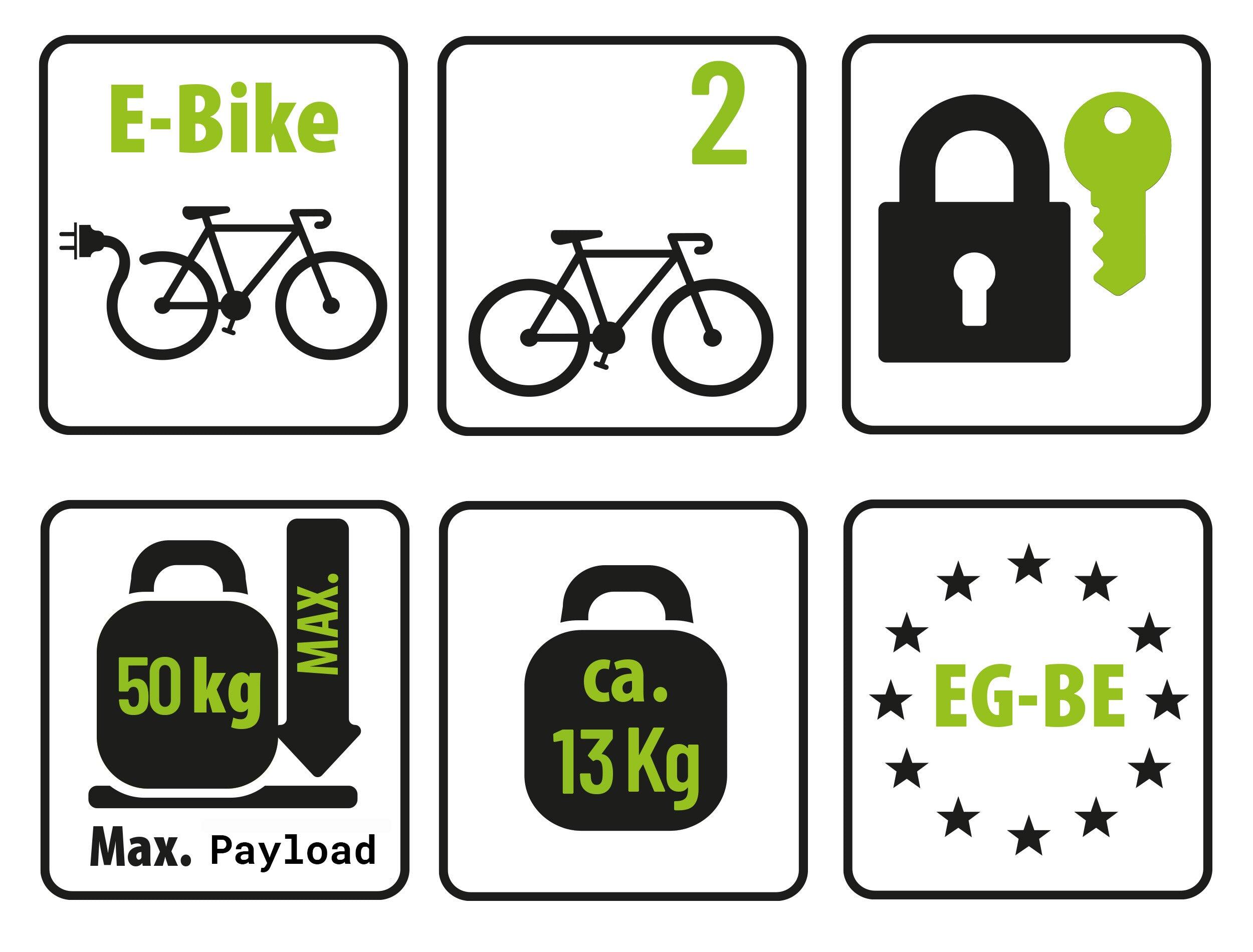 Suporte para 2 bicicletas para engate de reboque - EUFAB 7/7