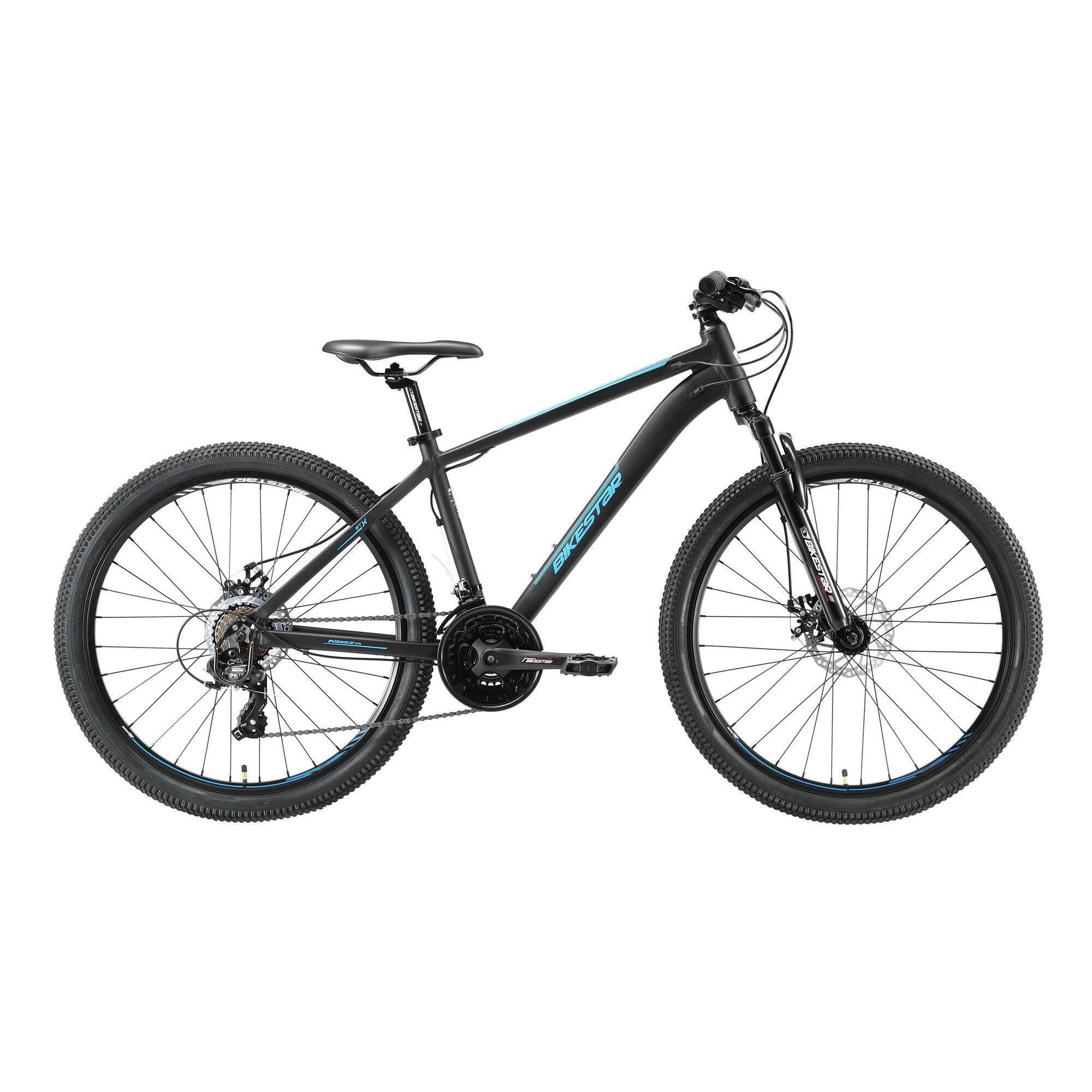 Bikestar - Vtt 26" Aluminium, Semi-rigide, 21 Vitesses, Frein À Disque - Vélo Tout Terrain - Noir - Taille Unique - Decathlon