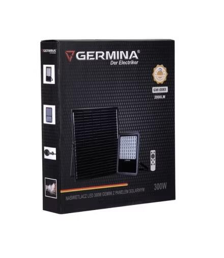 Naświetlacz ledowy z panelem solarnym Gemini 300W Germina 2/4