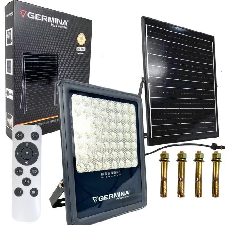 Naświetlacz ledowy z panelem solarnym Gemini 300W Germina