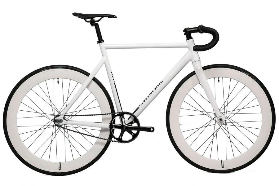 Vélo Fixie Raval All White 60mm SANTAFIXIE Decathlon