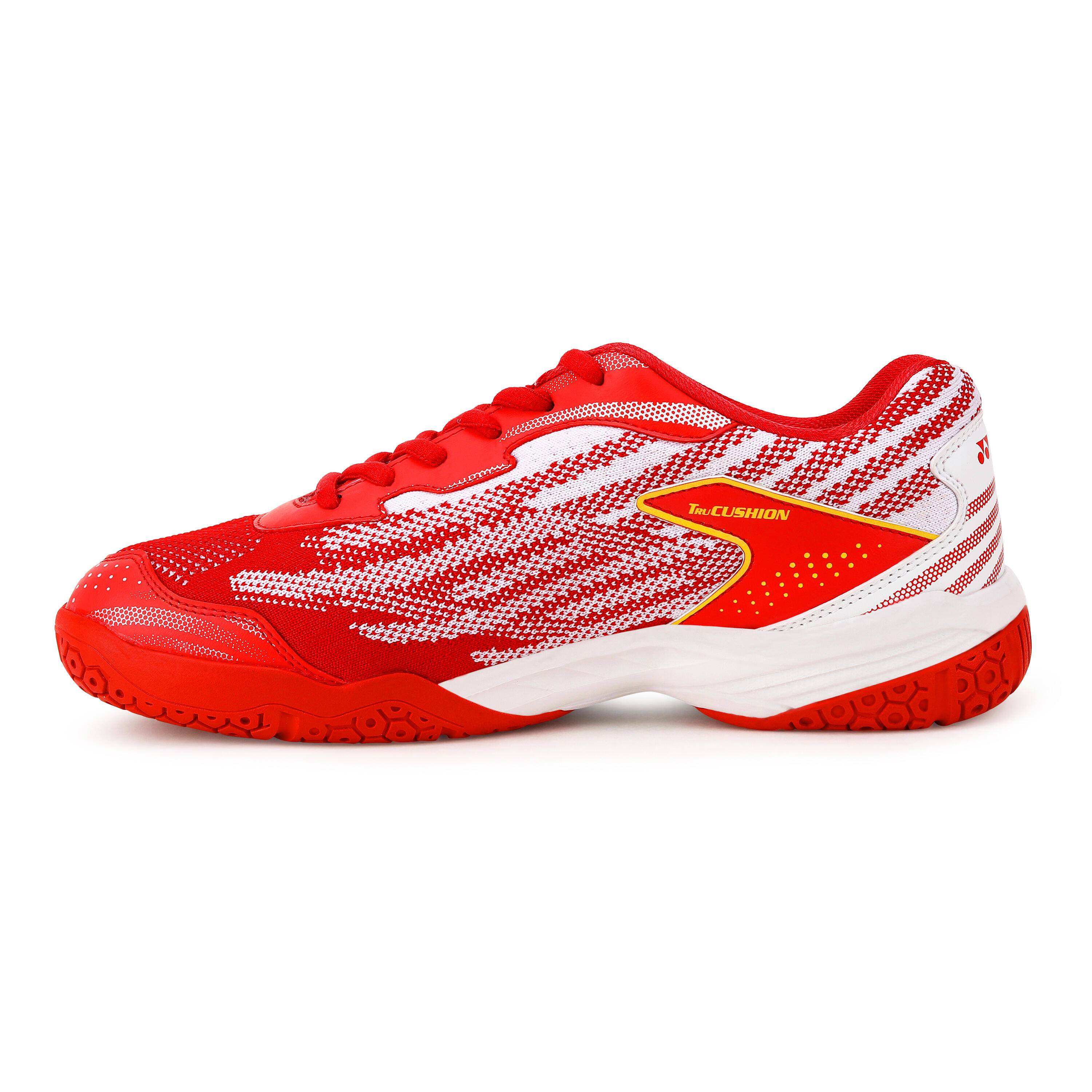 YONEX Badminton Shoes V 200I Ruby RED Medallion Gold -  2