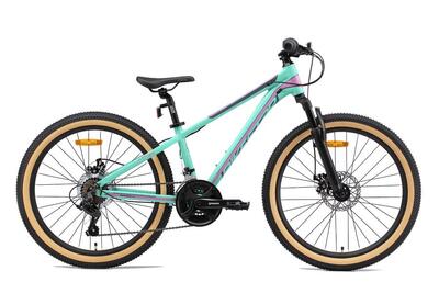 MTB 24" aluminium, Kinderrad 9 Jahre, 21 Gang, Scheibenbremse