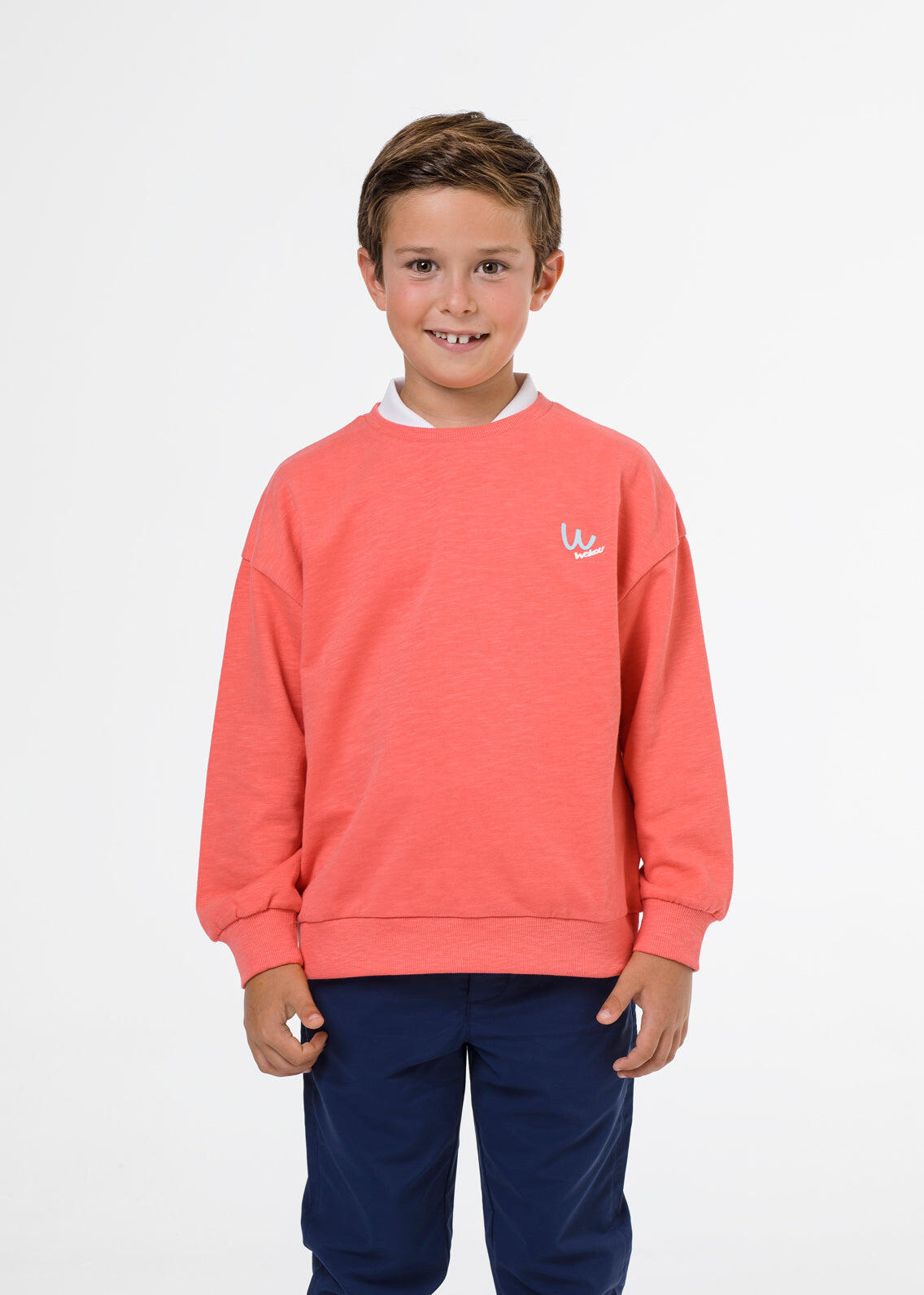 Moletom de golfe coral sem capuz unissex 3/6