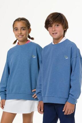 Sweat-shirt de golf bleu sans capuche unisexe