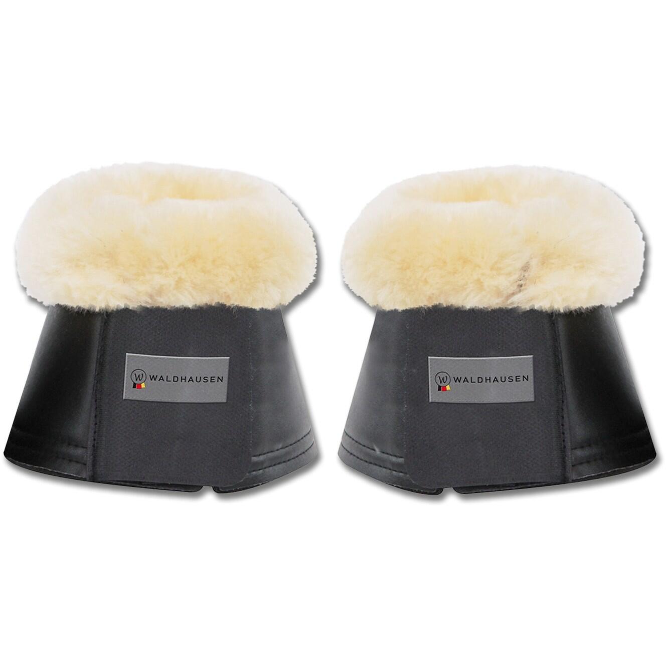Waldhausen - Cloches Pour Cheval En Peau D’agneau Waldhausen (x2) - Cloche A Sabot - Noir - 48 Xl - Decathlon