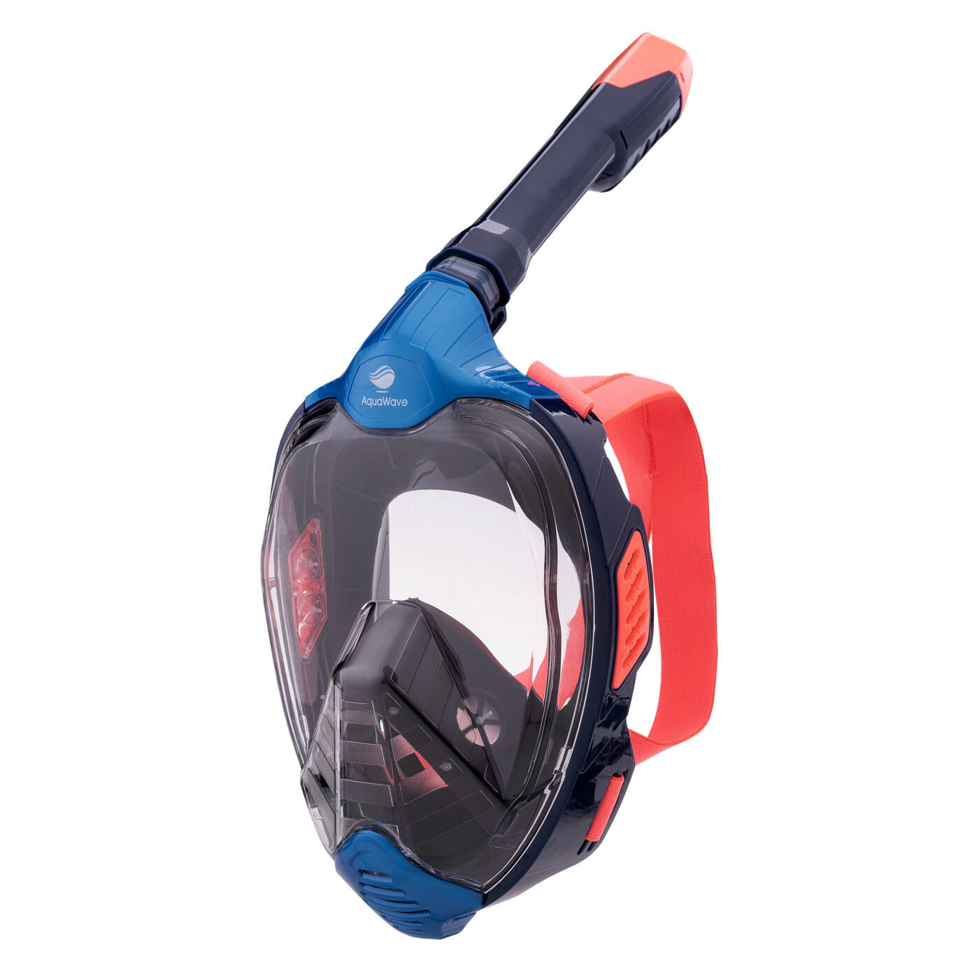 Aquawave - Masque De Plongée Intégral Vizero Adulte (bleu / Bleu Marine / Orange) - Tuba - Bleu|orange - 44 L - Decathlon
