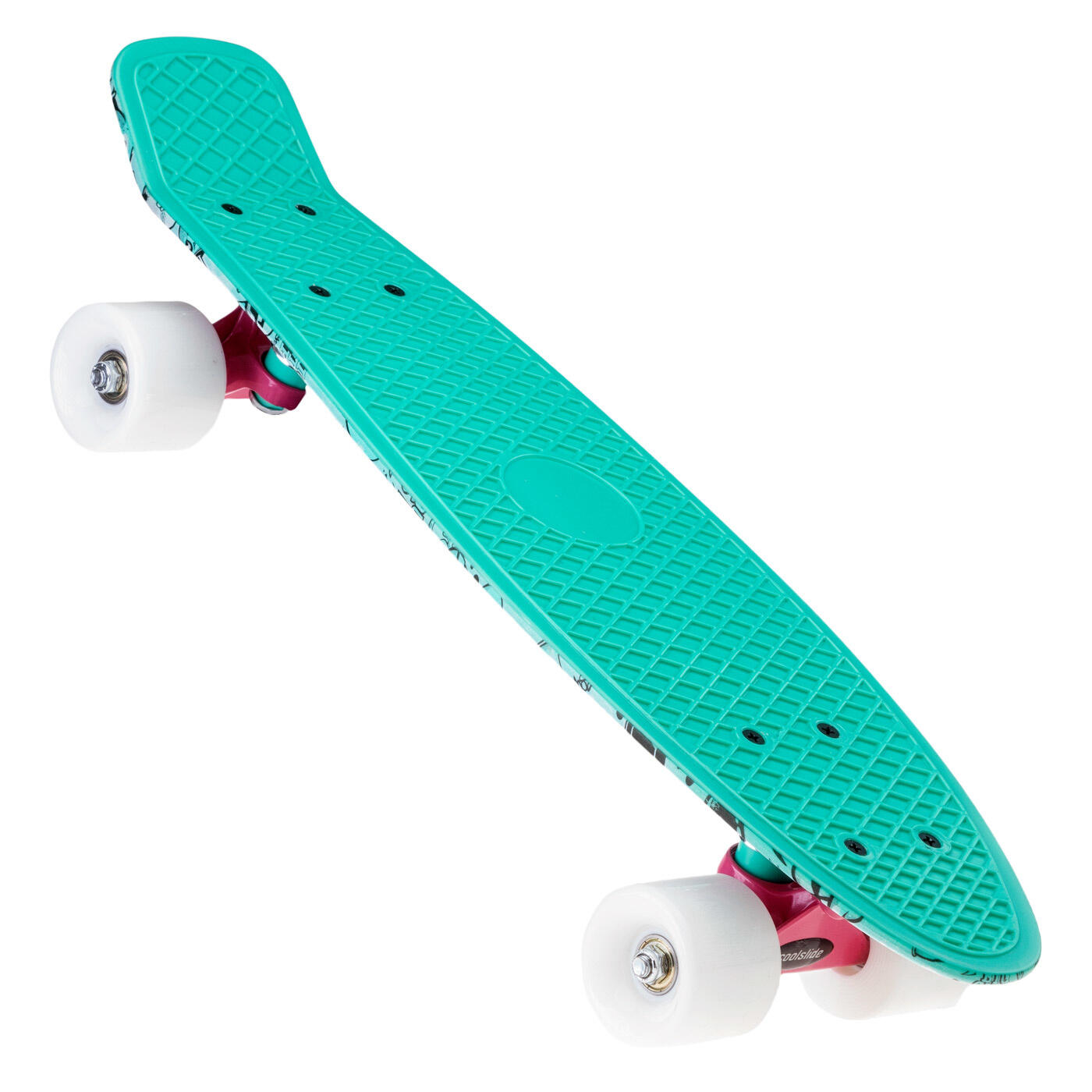 Coolslide - Skateboard Halloumi Fille (cacatoès) - Skateboard Complet - Vert - Decathlon
