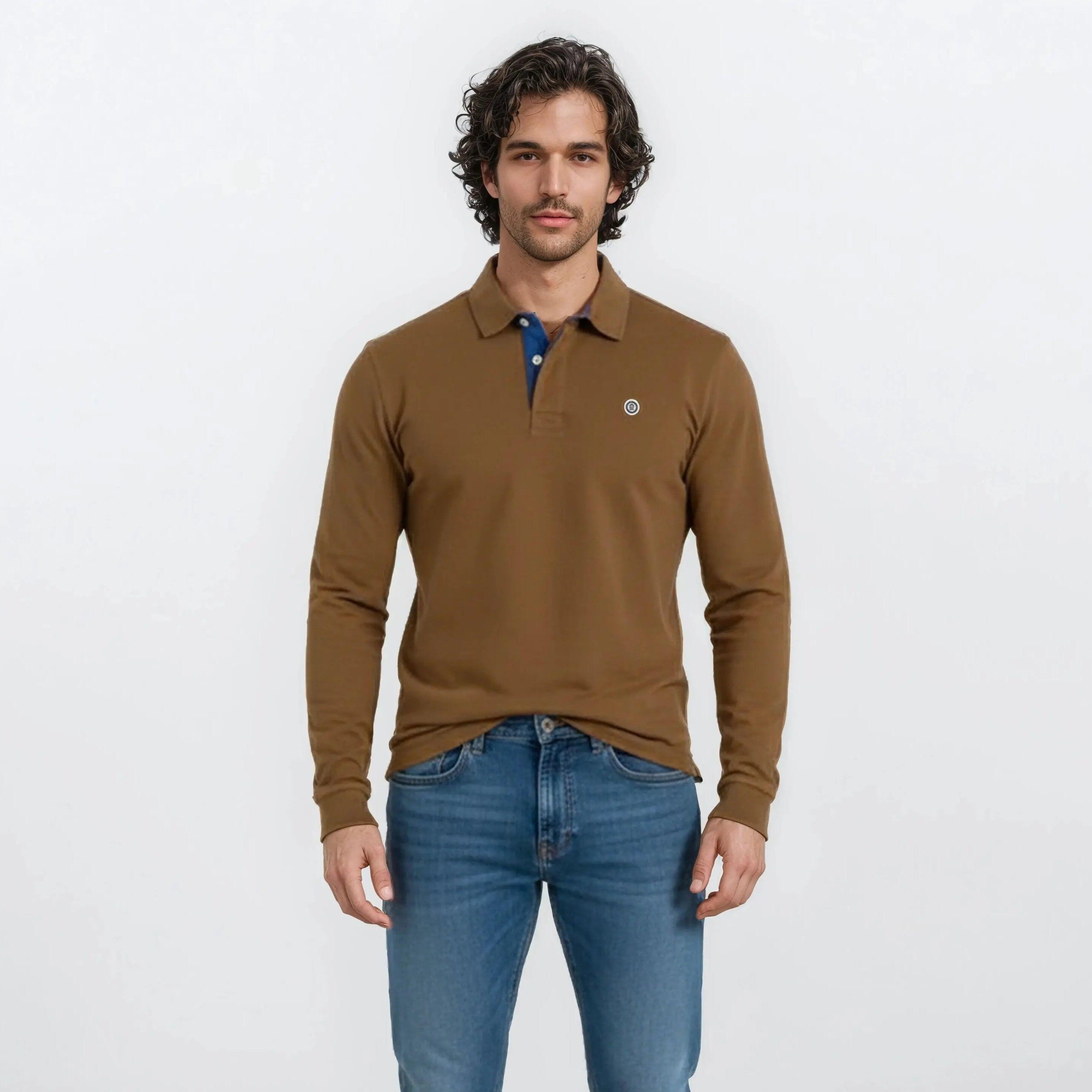 Camicia da rugby a maniche lunghe con ricamo sulla schiena 5/5