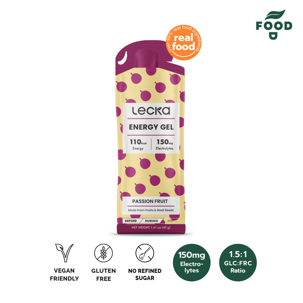 NATURAL VEGAN ENERGY GEL (BOX OF 12 x 40g) - PASSION FRUIT